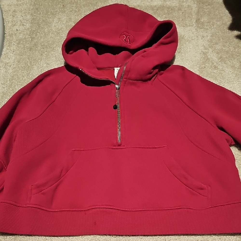 Lululemon Berry Scuba Half-Zip Hoodie